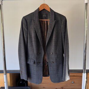 RW&CO Grey and Brown Open Front Blazer